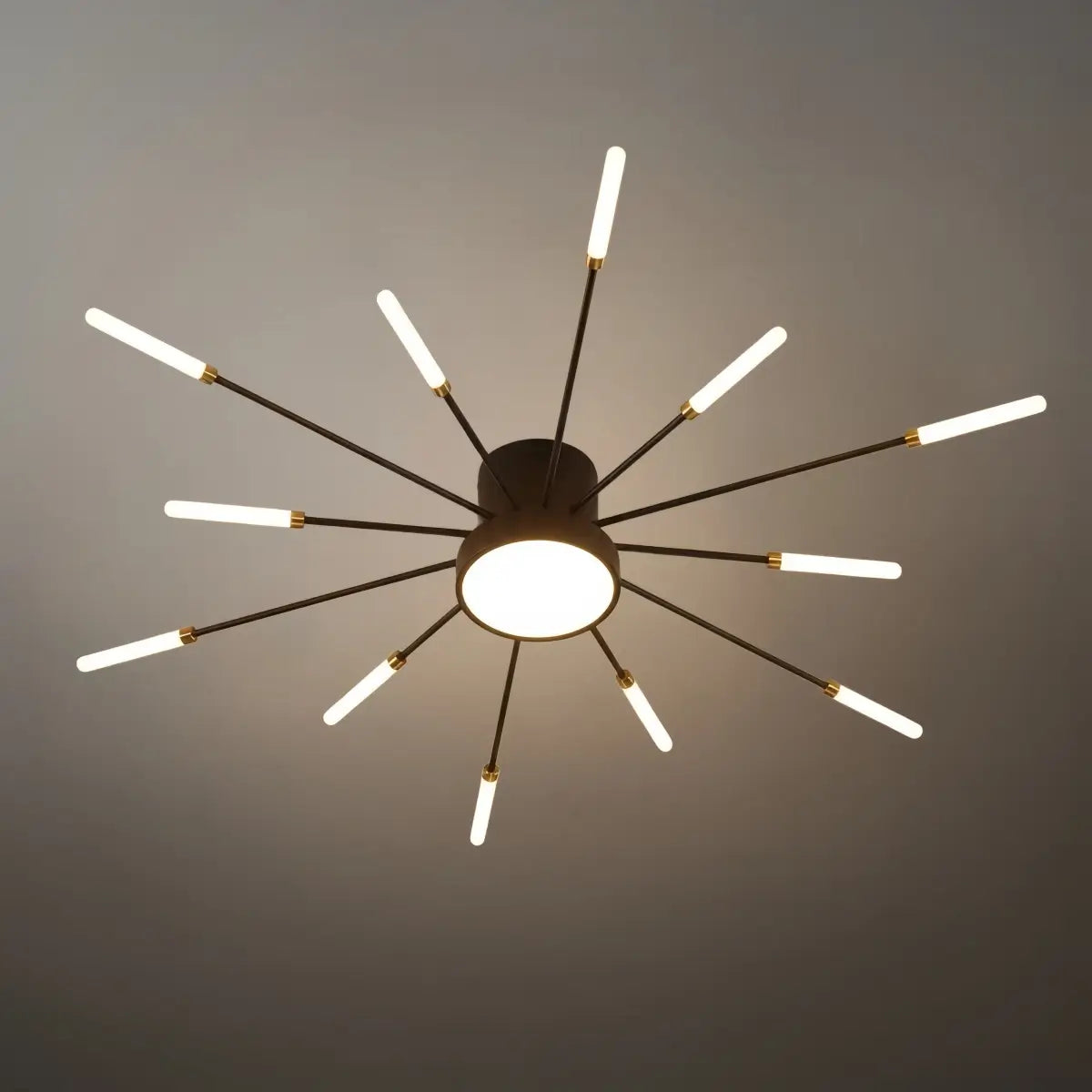 Nebula Modern Firework Ceiling Light – Gold/Black for Bedroom Dining Room Living Room
